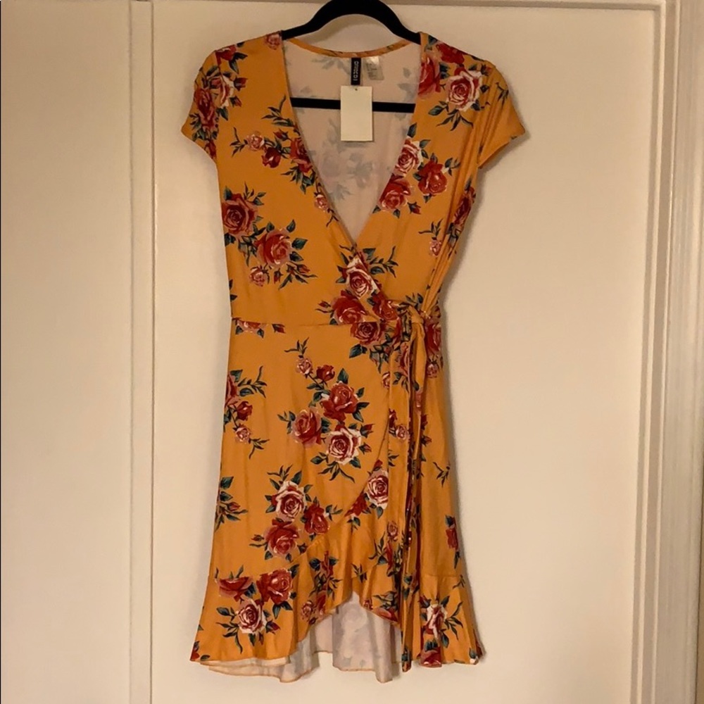 Floral yellow dress